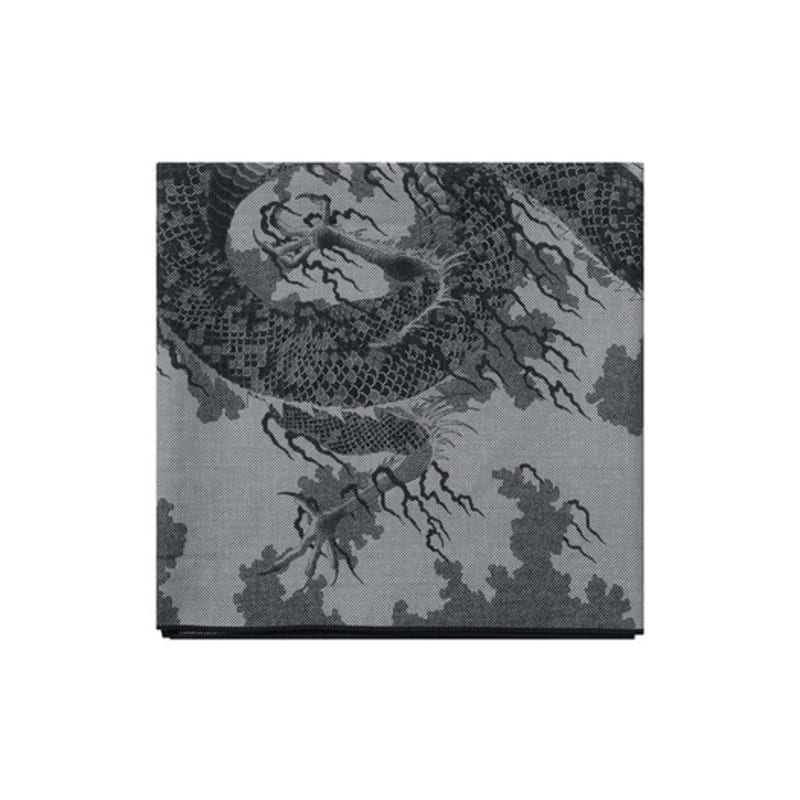 MAYA SAPANA Dragon Cotton Long Scarf (Black)