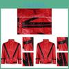 Michael Jackson Iconic Red Leather Cosplay Costume For Stage Shows And Cosplay Events