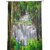 Waterfall Forest Nature Scenery Exotic Tropical Soft Tulle Transparent Window Panel Curtains for Living Room Bed Chamber Transparent Fabric Organza