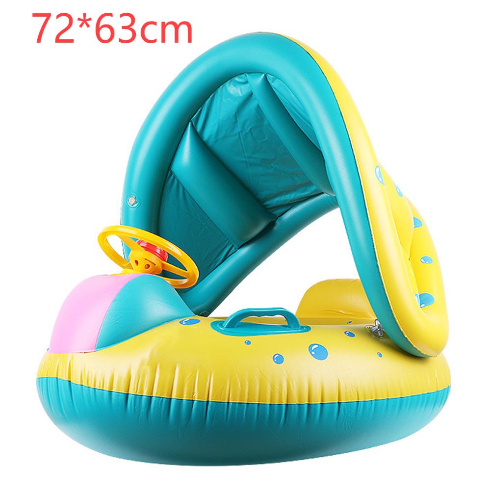 Baby Swim Ring Float Pool Swimming Toddler Swim Floats Inflatable Mattress Shade Months Sun Pool Beach Water Pool Accessor Practical Use
