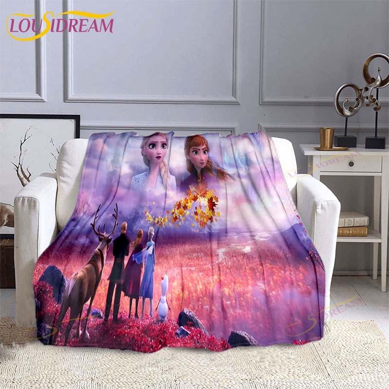 Gefrorene Mode-Decke Anime Flanell Bett-Überwurf Weiche 3D-bedruckte Cartoon-Decke Sofa Reise Camping Kinderdecke