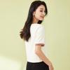 Women's Versatile Patchwork Print Short Sleeve T-Shirt