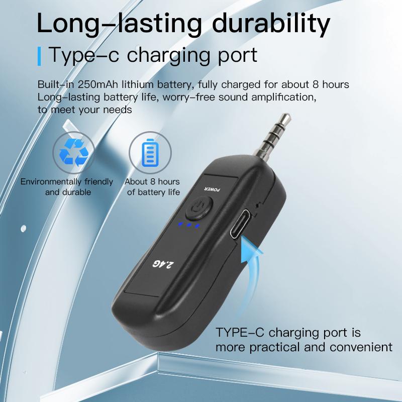 2.4G Wireless Microphone For Voice Amplifier Headset High Fidelity Smart Noise Cancelling Plug Play For Karaoke Speaker Mic