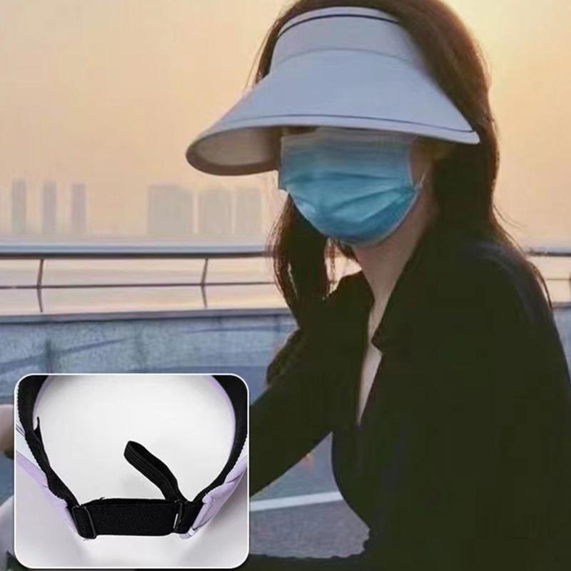 Outdoor Sun Protective Hat for Women Breathable Hollow Top Design Wide Brims Hat for Various Activity Fishing Cycling