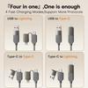 QOOVI 4 in 1 PD 240W Magnetische Saugkraft Anti-Verwicklung USB C zu C Schnellladekabel Datenladekabel für iPhone 16 Laptop Samsung