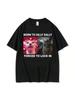 Moda Vintage Nato Per Perdere Tempo Costretto A Rimanere Bloccato Divertenti Magliette con Meme di Gatti 'unisex Wo'unisex Casual Manica Corta 100% Cotone