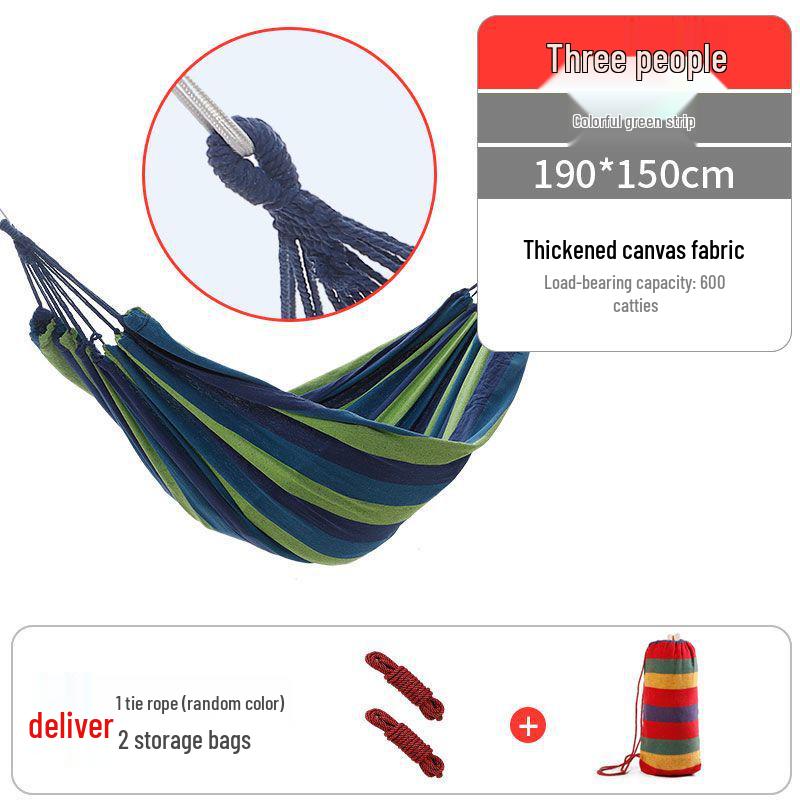 Thickened Anti-Rollover Hammock Swing Chair for Outdoor/Indoor Use - Single/Double, Child/Adult