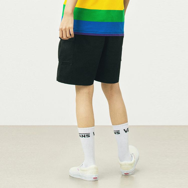 Vans Checkerboard Drawstring Loose Shorts Women shorts Black VN0A5F14BLK