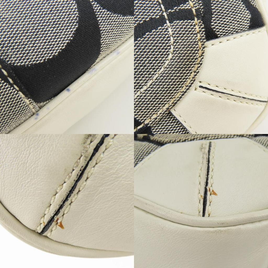Used COACH Tote Bag 10766 Signature Canvas/leather Gray White