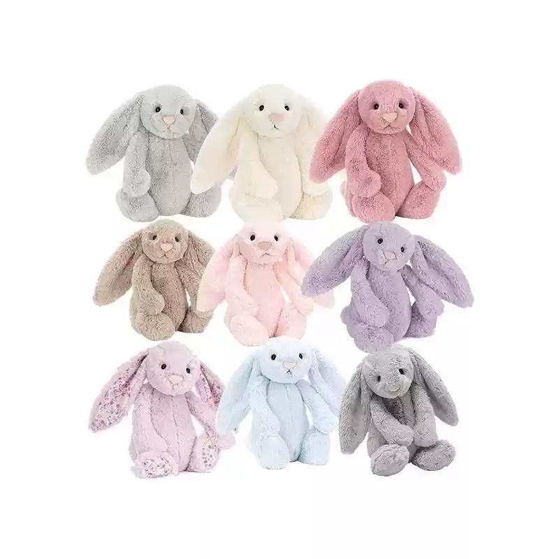 Timido Coniglio Bonnie Carino Coniglio dalle Orecchie Pendenti Delicato sulla Pelle Morbido Peluche Giocattolo Compagno Rilassante per Bambini Regalo Bambola di Pezza