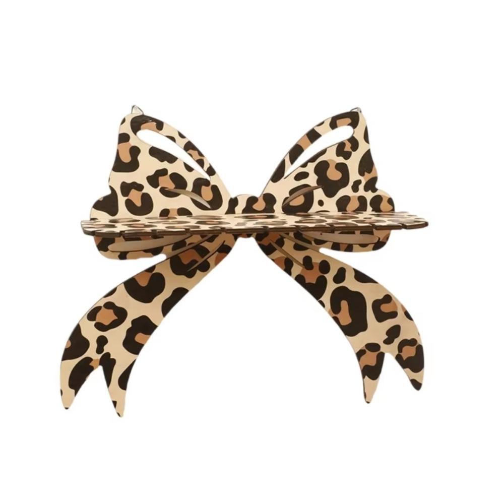 INS Leopard Bow Wall Shelf Wall Mounted Floating Storage Stand Hanging Jewelry Organizers Office