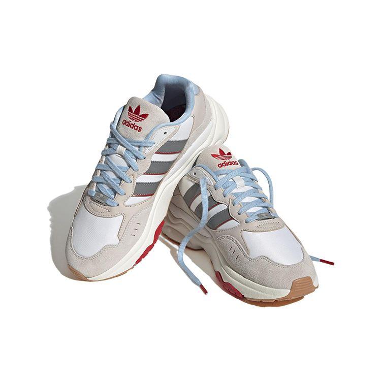 Adidas Originals Retropy F90 Non-Slip Wear-Resistant Low-Top Sports Casual Shoes Unisex Sneakers Gray Red Blue HP6384