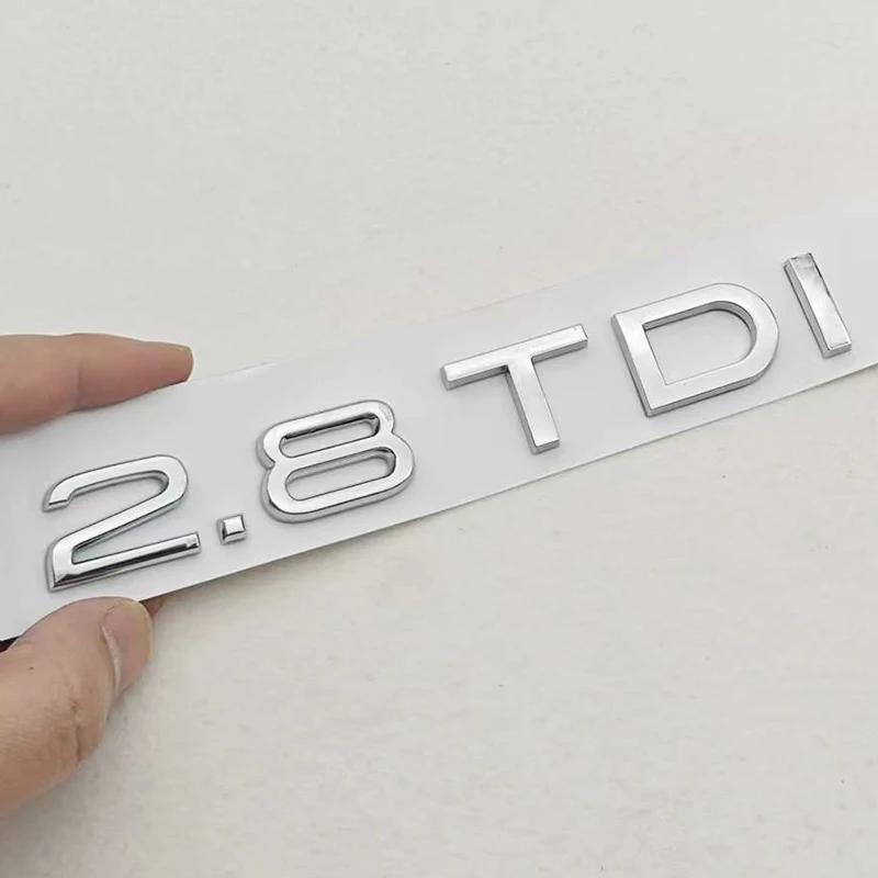 3D Car Letters Logo 1.9 TDI 2.0 TDI 2.8 TDI Badge Rear Trunk Sticker Decals Fit for S A3 A4 A5 A6 Q2 Q3 Q5 Auto Accessories