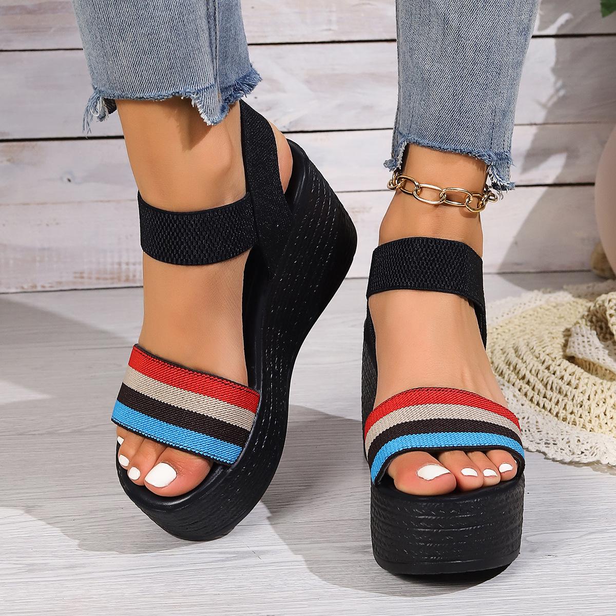 

Летние новые модные сандалии с рыбьим ртом, повседневные, большого размера, женские римские сандалии одной формы для женщин 43