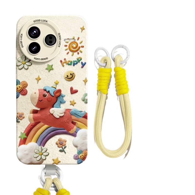 Applicable To Redmi K80 Mobile Phone Case K80pro + New Redmi Series Silicone All-inclusive Protective Case K70 with Lanyard