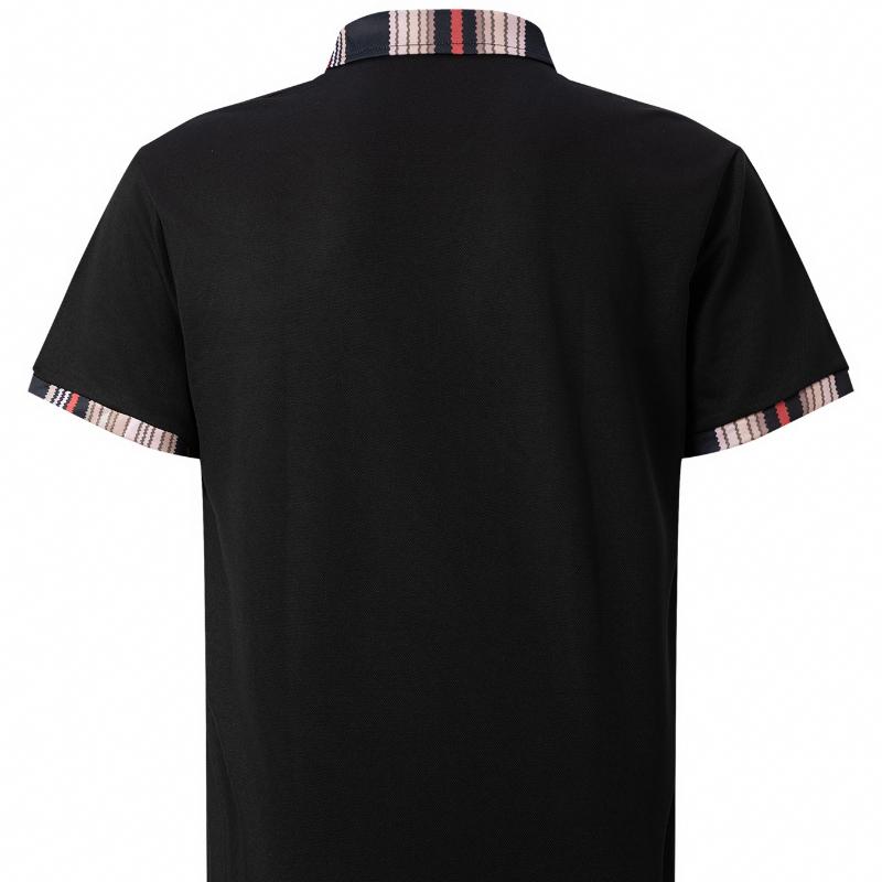 2025 Herren Neues Brusttasche Fake Farbblock Knopf Lässiges T-Shirt POLO-Shirt