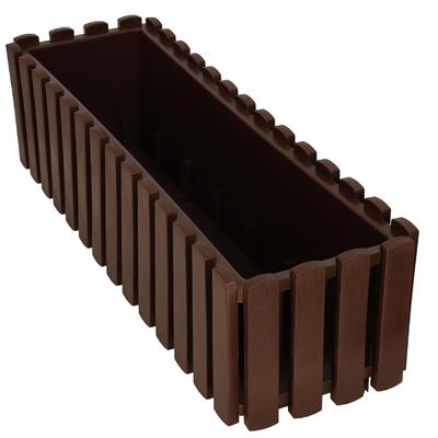 Balcony Flowerpot Box For Railing Terrace Rustic Brown 60 Cm