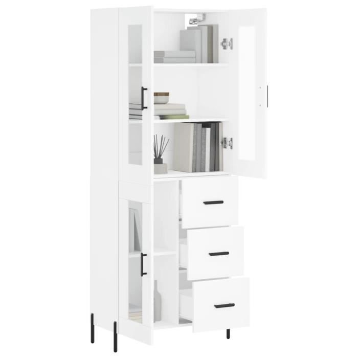 VidaXL Highboard White 69.5x34x180 Cm Engineered Wood 3198601