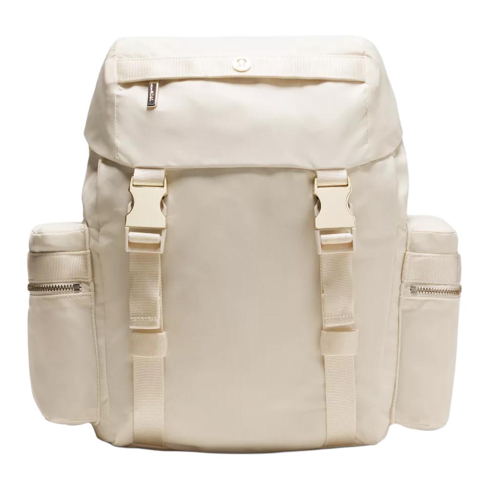 

Lululemon 14L Wunderlust Drawstring Open Multi-Pocket Design Nylon Backpack Small Unisex Backpack Light-Ivory LU9DF1S-033454 Light Ivory