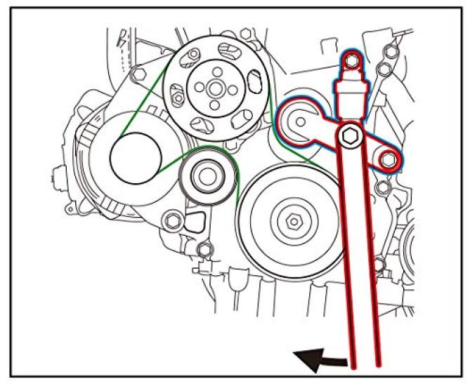 JTC Belt Tensioner Tool JTC4232S Essential for Replacing the Belt In Suzuki Mild Hybrid and Hybrid Includes a Belt Replacement - Vehicles! Sticker!