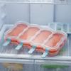 with Lid 4 Grid Ice Cream Mold Plastic Ice Lolly Mould Household Ice Candy Mold  Baby Food