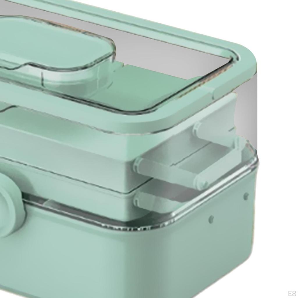 Medicine Box Clear Multifunctional Multi Layer with Lid Sundries Container Empty for Bathroom Travel