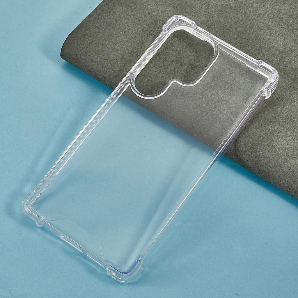 For Samsung Galaxy S24 Ultra Clear Phone Case TPU+Acrylic 1.5mm Shockproof Back Cover