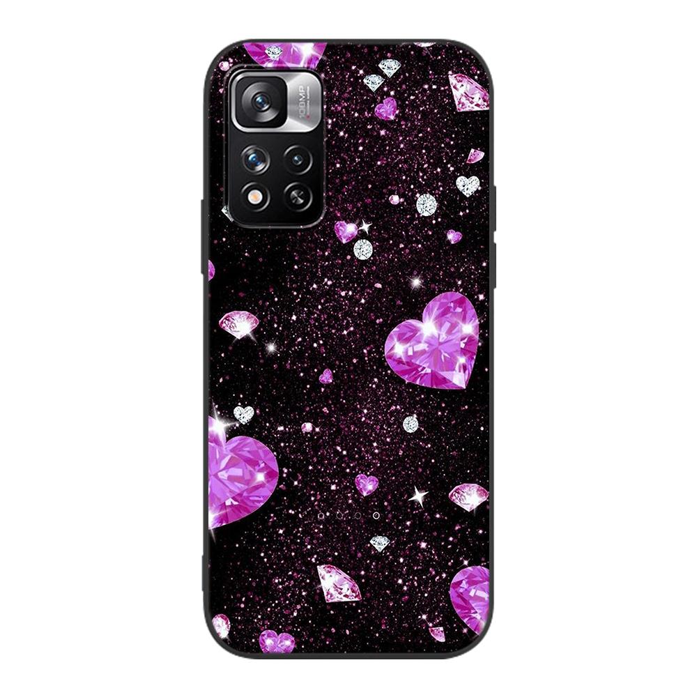 

Красивый чехол с бриллиантами для Xiaomi Redmi Note 9S 9 11 10 8 Pro 9C 9 K40 9A 7 8T 7A 9T, мягкий силиконовый чехол, черный чехол для телефона Redmi K40