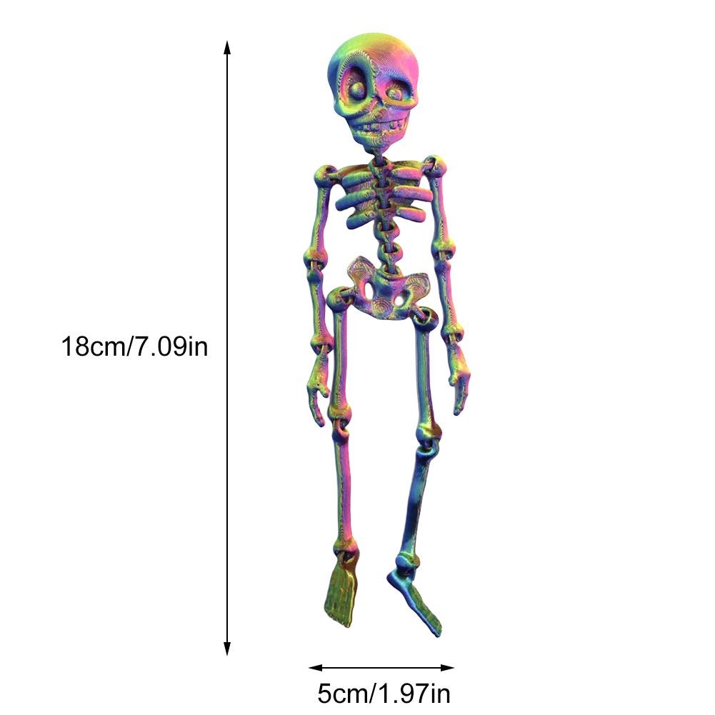 Magnetic Poseable Luminous Skull Fridge Magnet Funny Halloween Gift Easter Kitchen & Dining Decor Home Accessory Quirky Decor