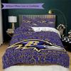 Baltimore Ravens Muster Bettwäsche Steppset Steppdecke Kissenbezug Heimdekoration Geburtstagsgeschenk (1*Bettbezug + 2*Kissenbezug ohne Füllung)