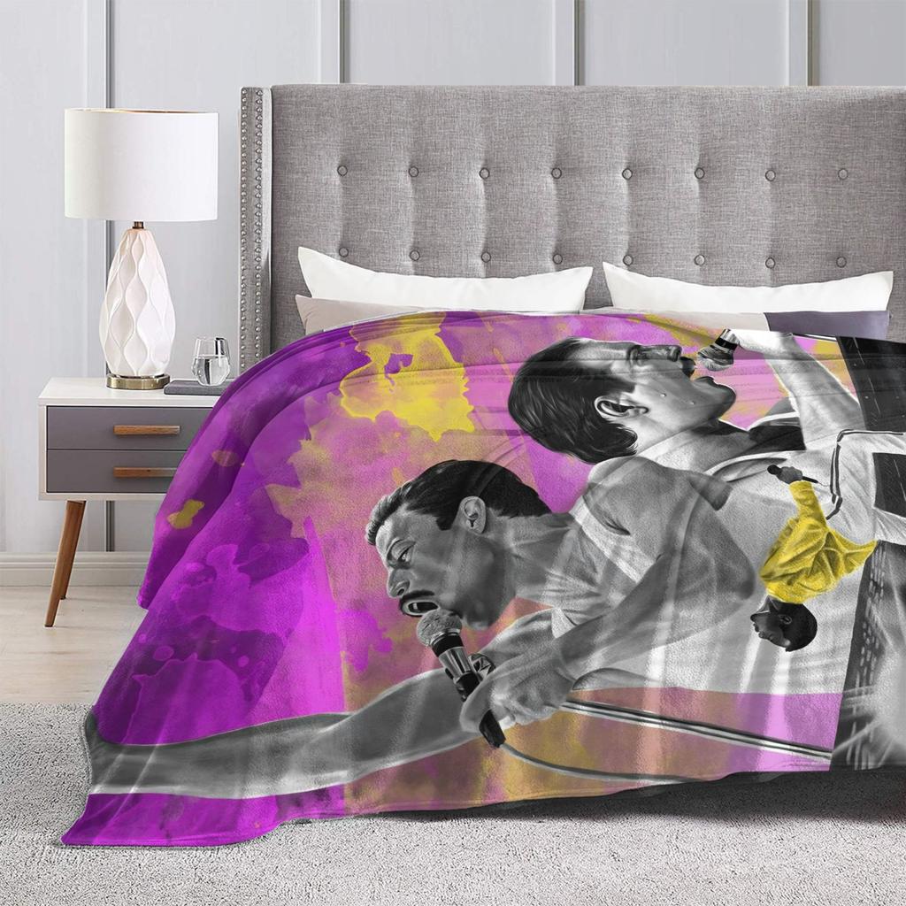 Sänger Freddie Mercurys Plüschdecke Junge Mädchen Flanell Überwurfdecke für Sofa Bett Weich Warm Design Qualität Tagesdecke Geschenkidee
