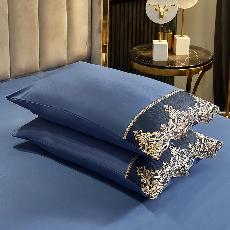 1 Pair Pack Brushed European Lace Pillow Covers, 48*74cm Dormitory Pillow Covers, Home Goods Pillow Covers
