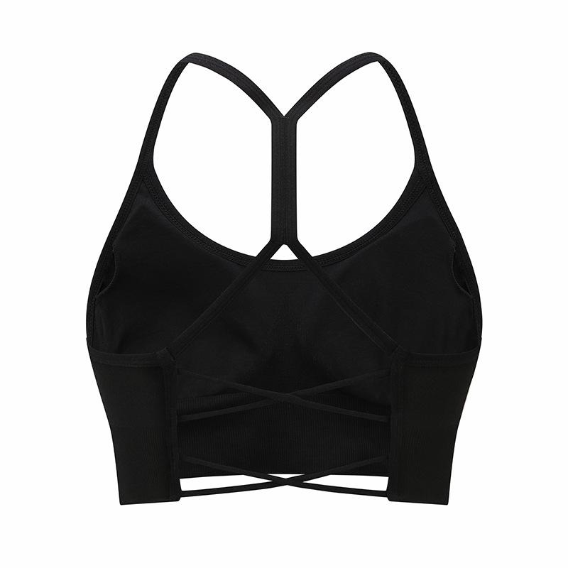 Stylish Cross-Back Yoga Sports Vest with Soft Straps for Fitness and Outdoor Running