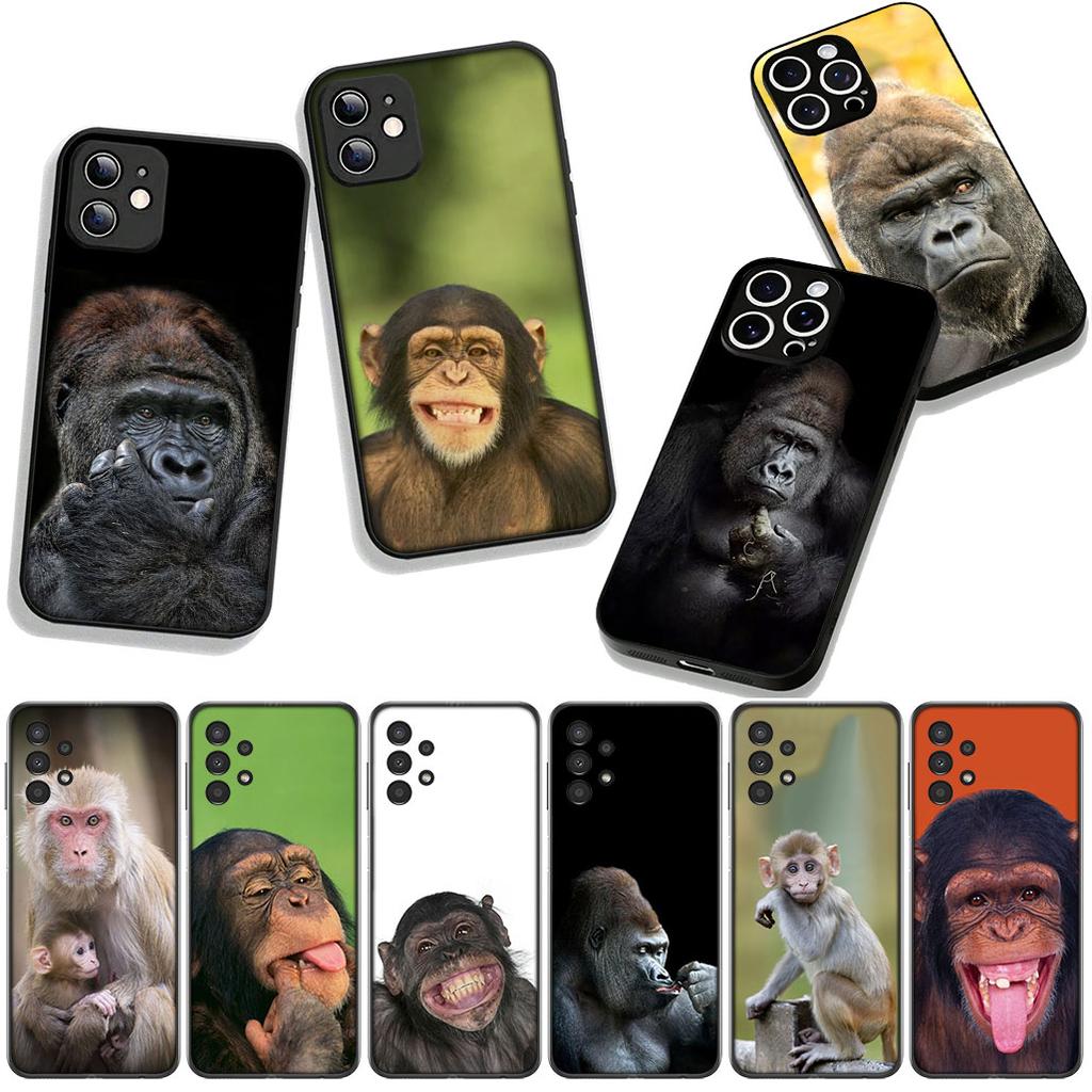 Phone Cover Monkey Gorilla Ape Baby Casing for Samsung Galaxy S25 S24 S22 S23 FE Ultra Plus A56 A05 A06 A15 A16 A55 S7 Edge Case