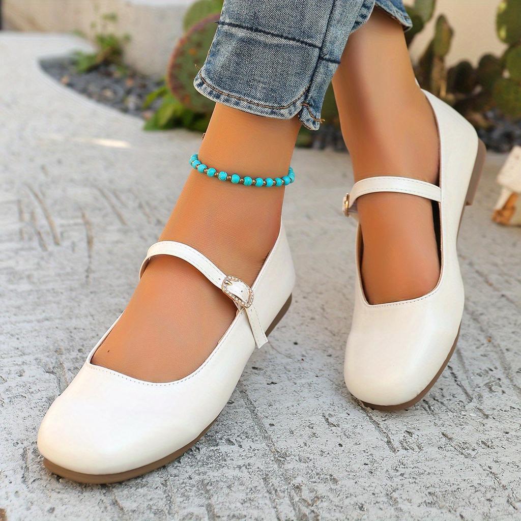 2025 Spring New French Calfskin Square-Toe Bow Ballet Flats for Women