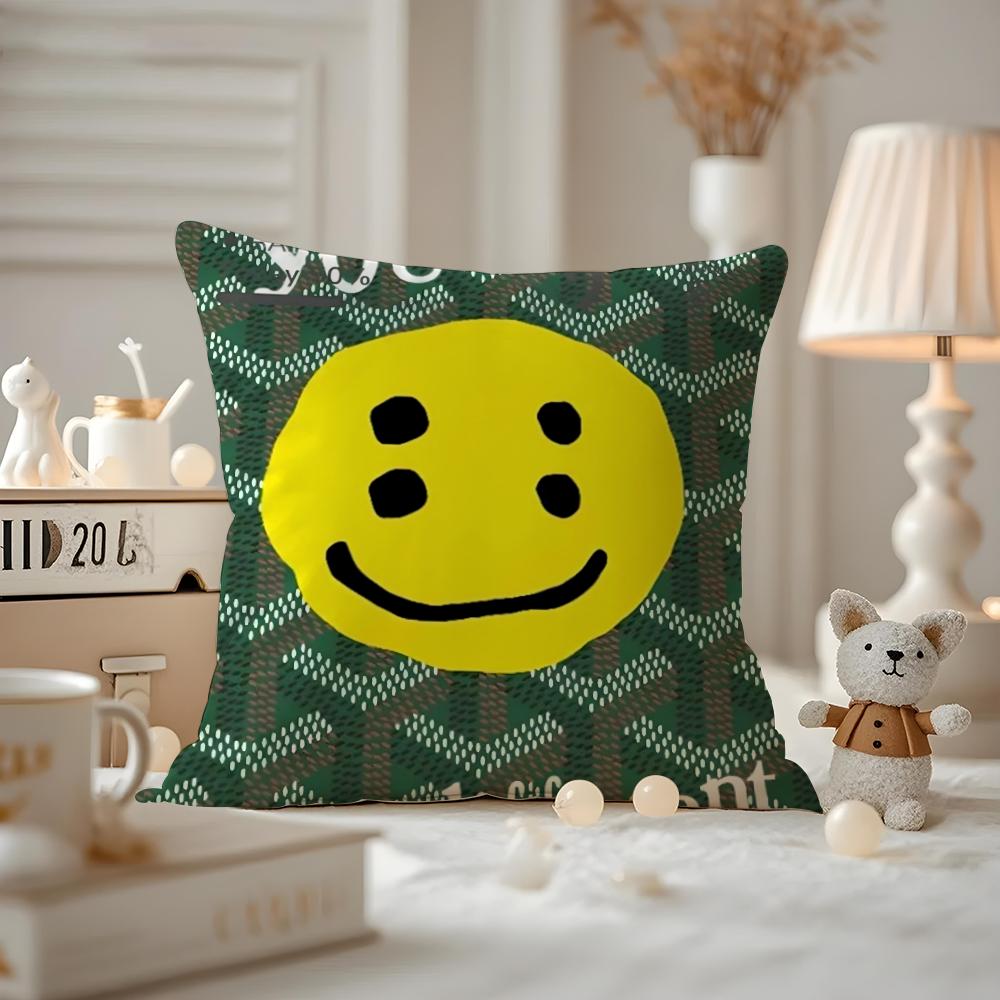 Luxury Smile C-Cpfm Cushion Cover Anti-dustmite Pillowcase Invisible Zipper Silky Short Plush Sofa Cushion Cover