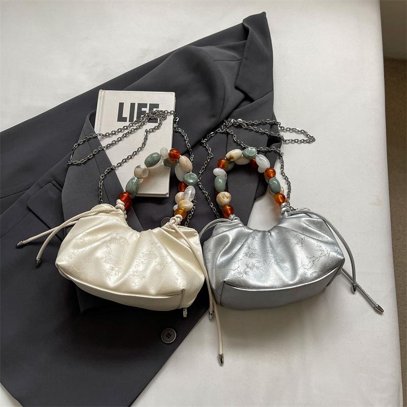 Ruffled cloud bag for women casual crossbody bag sweet bag fluffy shoulder bag folded