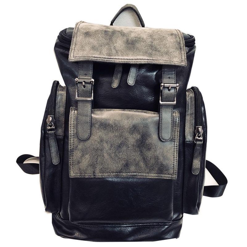 Рюкзак Мужской Рюкзак из Коровьей Кожи Большая Вместимость Модный Тренд Сумка для Компьютера Дорожная Сумка Повседневная Мягкая Кожаная Школьная Сумка Тренд