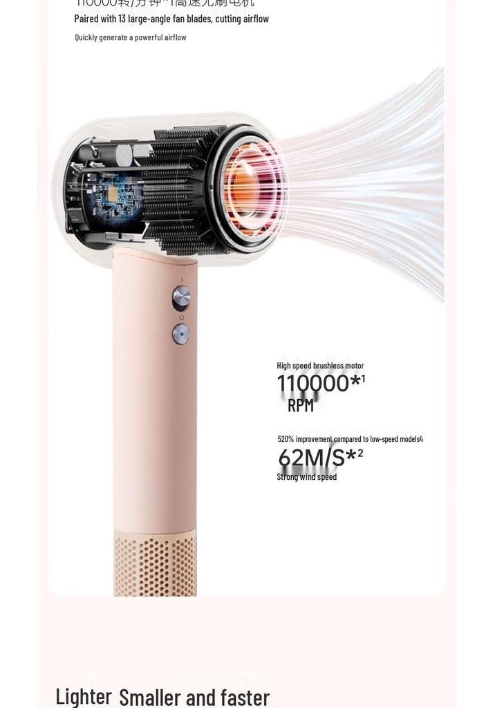 Huaqiangbei High-Power Silent Ion Hair Dryer - Premium Home Use