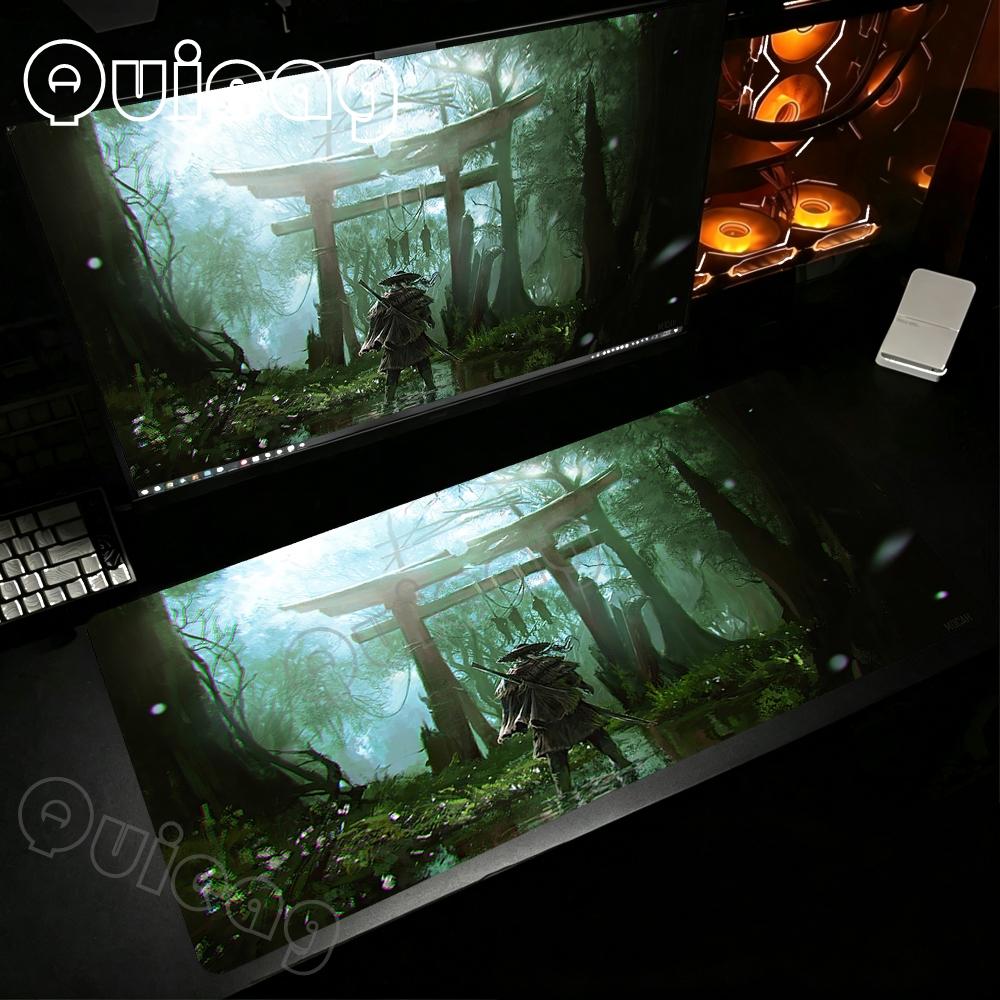 90X40cm Ghost of Tsushima Large Mousepad Gaming Accessories Non-slip Mouse Pad Gamer Mausepad Keyboard Mat Big Tapis De Souris