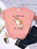 No Talk Me Cute Angry Cat Print T Shirt For Female Comfortable Tee Breathable Hip Hop Tops Wo