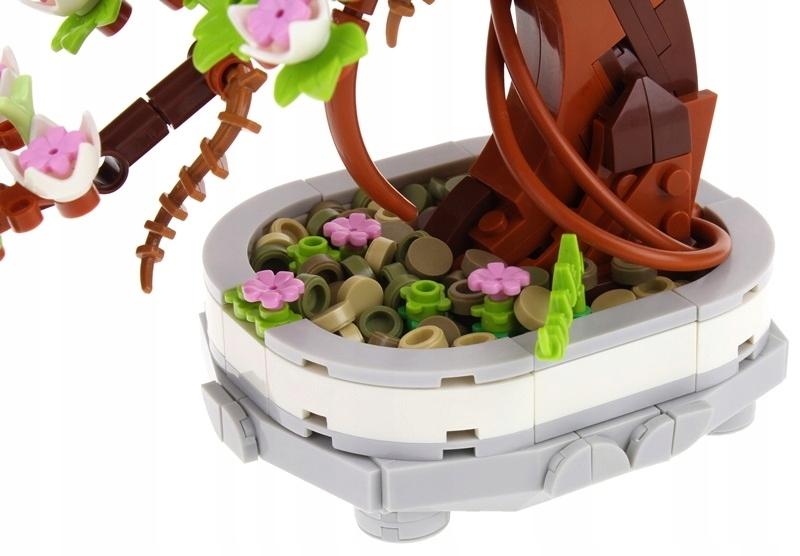 Klocki konstrukcyjne flowers drzewko bonsai kwiaty - zestaw 462 elementy