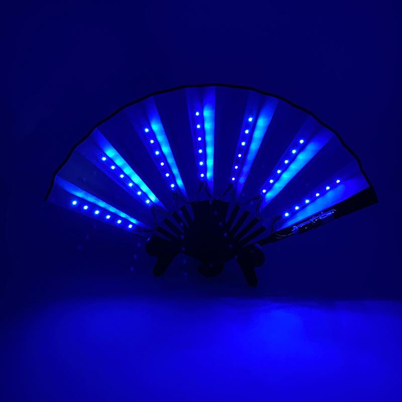 10-Inch LED Luminous Folding Dance & Disco Fan for Bodybuilding, Bars, and KTV Atmosphere