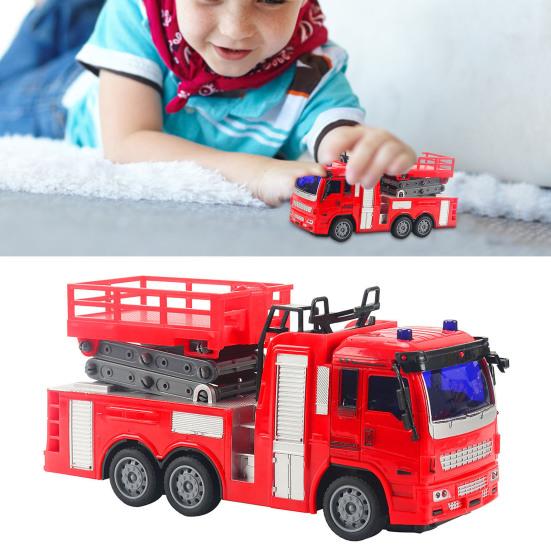 Remote Control Electric Spray Water Fireman Fire Truck Car Model Kids