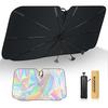 Rainbow Reflective Perfect Car Heat Light Rearview Mirror Fiberglass Perfect for Sleeping In the Heat One Size Fits Most Approximately Interior