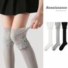 Women's Summer Thin Lace Lace Breathable Mesh Long Leg Pile Socks