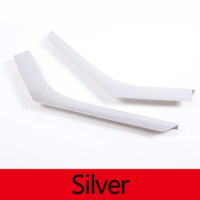 For Land Rover Range Rover Evoque 2012-2018 ABS Carbon fiber/Silver Car Center Control Side Trim Strip Sticker Car Accessories