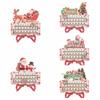 Santa Claus Decoration Calendar Wooden Christmas Decor Creative Christmas Advent Calendar  Home