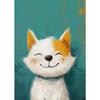 Funny Cute Smile Animals Kitten Koala Fox Lamb Posters Canvas Printing Vintage Wall Art Picture for Living Room Home Decor Gifts