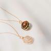 Nature Stone Crystal Healing Necklace for Women Stainless Steel Spiritual Stones, Emotional Balance Minimalist Jewelry